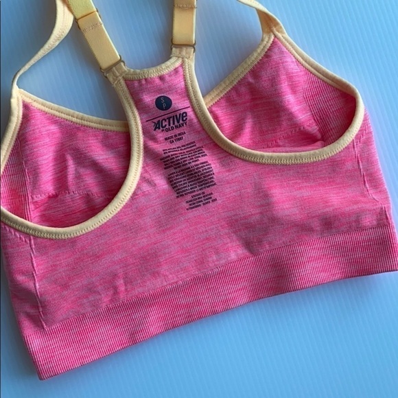 Old Navy Seamless Sports Bra Pink and Orange Racerback - Picture 14 of 16